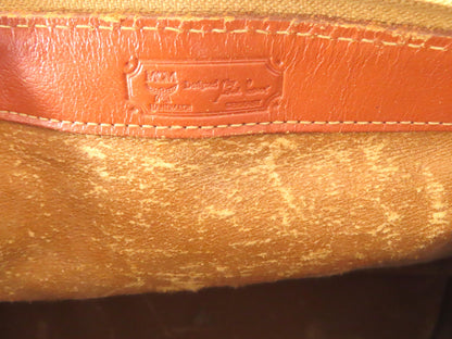 MCM Visetos Leather Second Bag, Camel