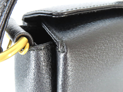 GUCCI Bamboo Leather 2-Way Handbag 000・2046・0175 Black Handbag