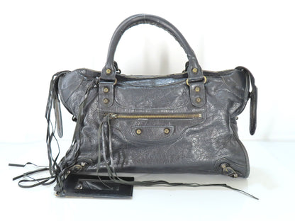 BALENCIAGA The City Leather 2-Way Shoulder Bag 115748/1000 1669 Black Shoulder Bag