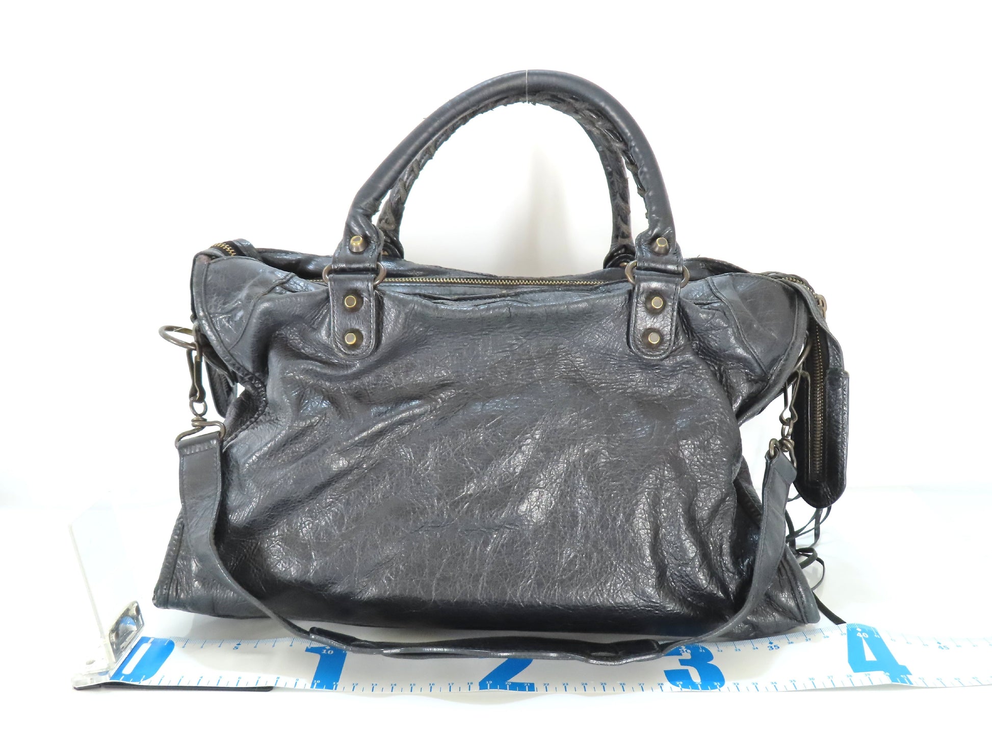 BALENCIAGA The City Leather 2-Way Shoulder Bag 115748/1000 1669 Black Shoulder Bag