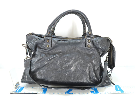 BALENCIAGA The City Leather 2-Way Shoulder Bag 115748/1000 1669 Black Shoulder Bag