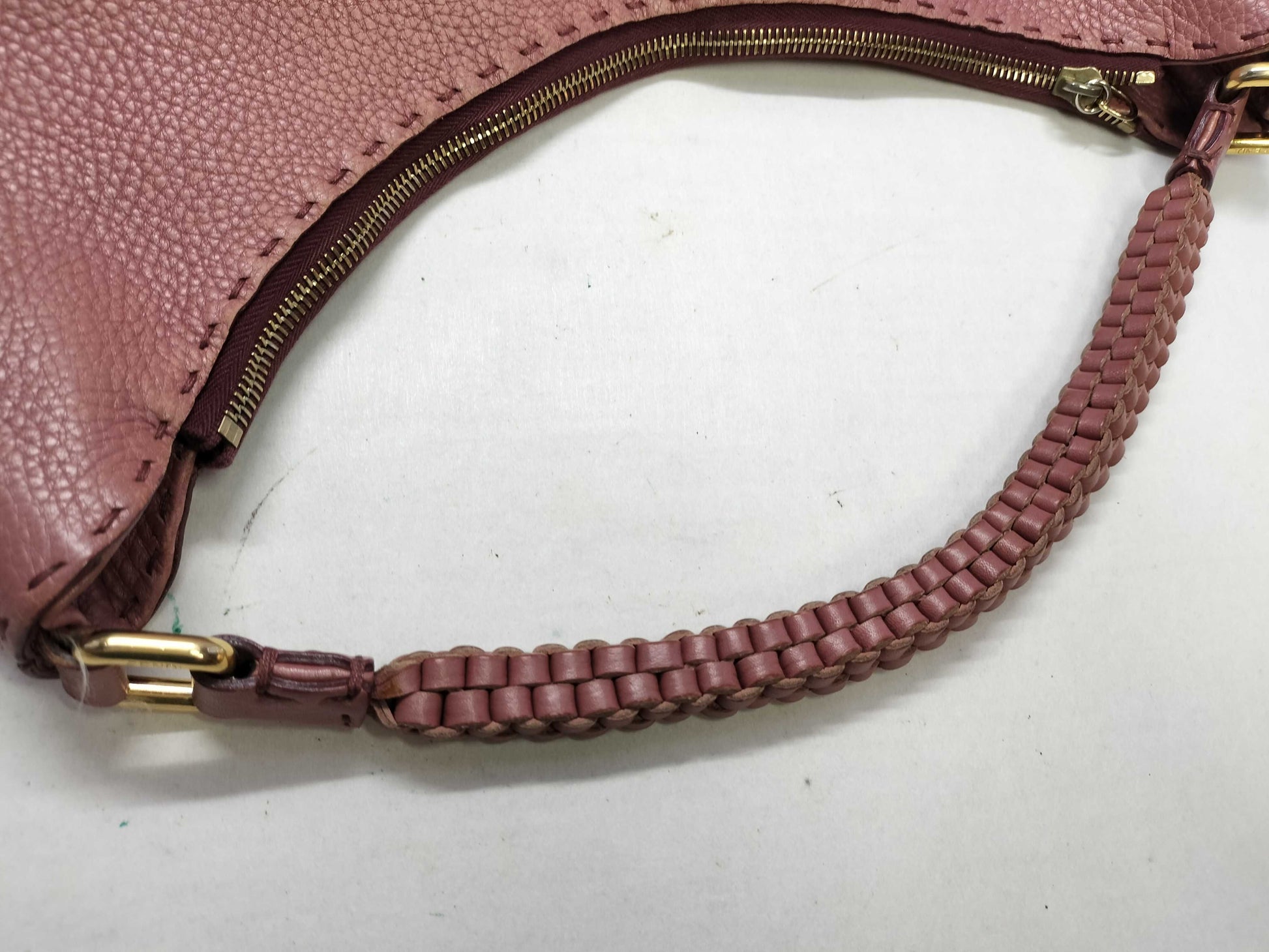 FENDI Selleria Leather One-Shoulder Bag Pink Shoulder Bag