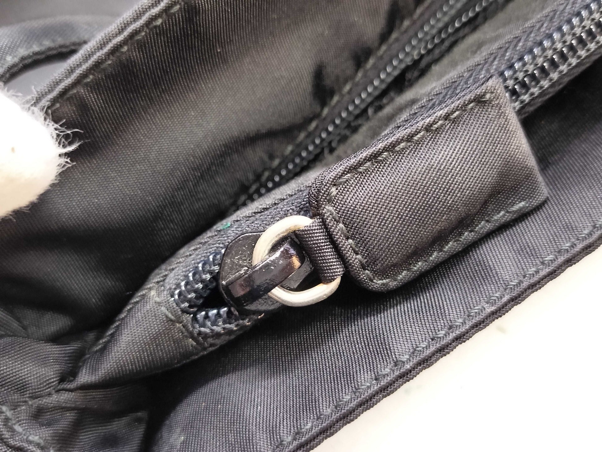 PRADA Nylon Prada Triangle Logo Plate Tessuto Tote Bag B6243 Black Tote Bag