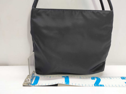 PRADA Nylon Prada Triangle Logo Plate Tessuto Tote Bag B6243 Black Tote Bag