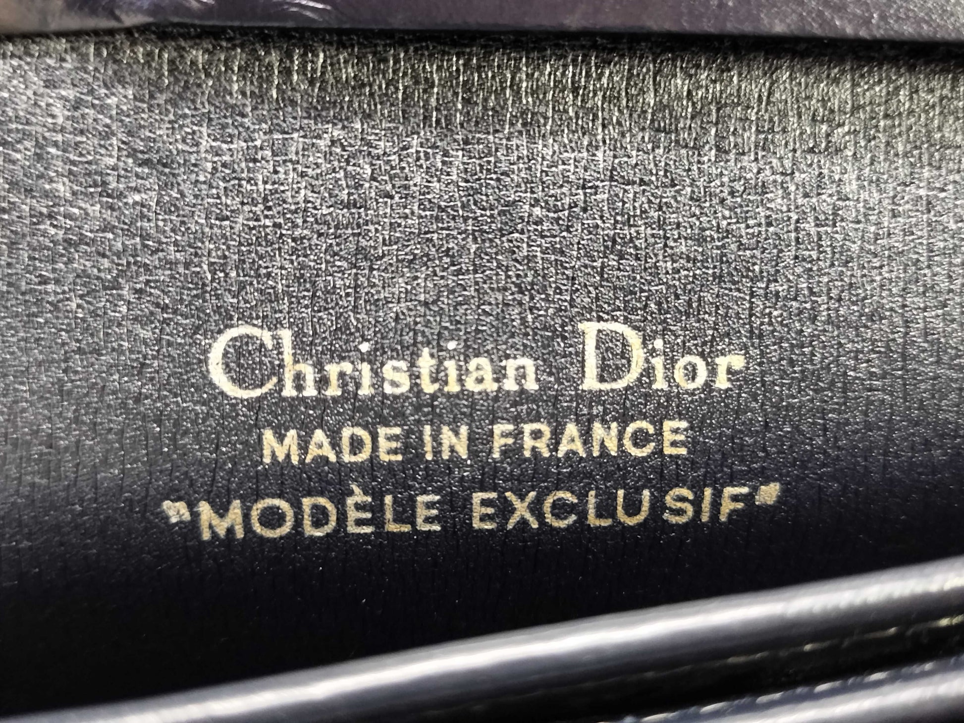 Dior Trotter Christian Dior Trotter Canvas Chain Shoulder Bag Navy