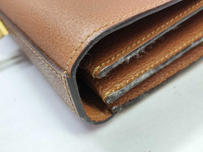 GUCCI Bamboo Leather Briefcase 015.1046.3304 Camel Business Bag