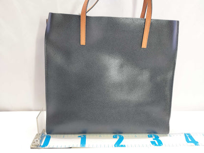 MARC JACOBS Leather Tote Bag Black x White Tote Bag