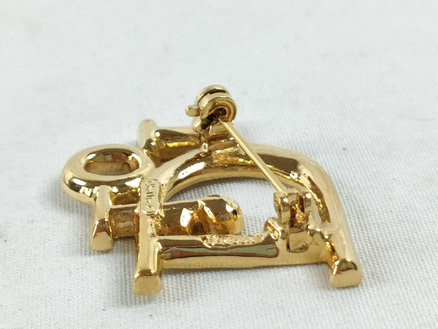 Dior Christian Dior Logo Brooch GP Gold Brooch