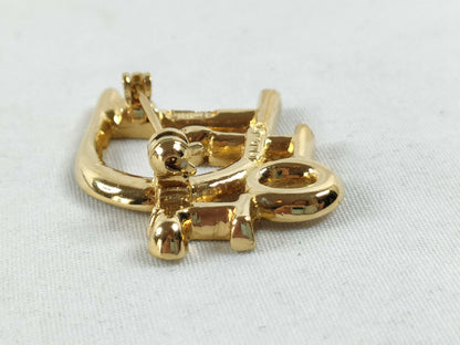 Dior Christian Dior Logo Brooch GP Gold Brooch