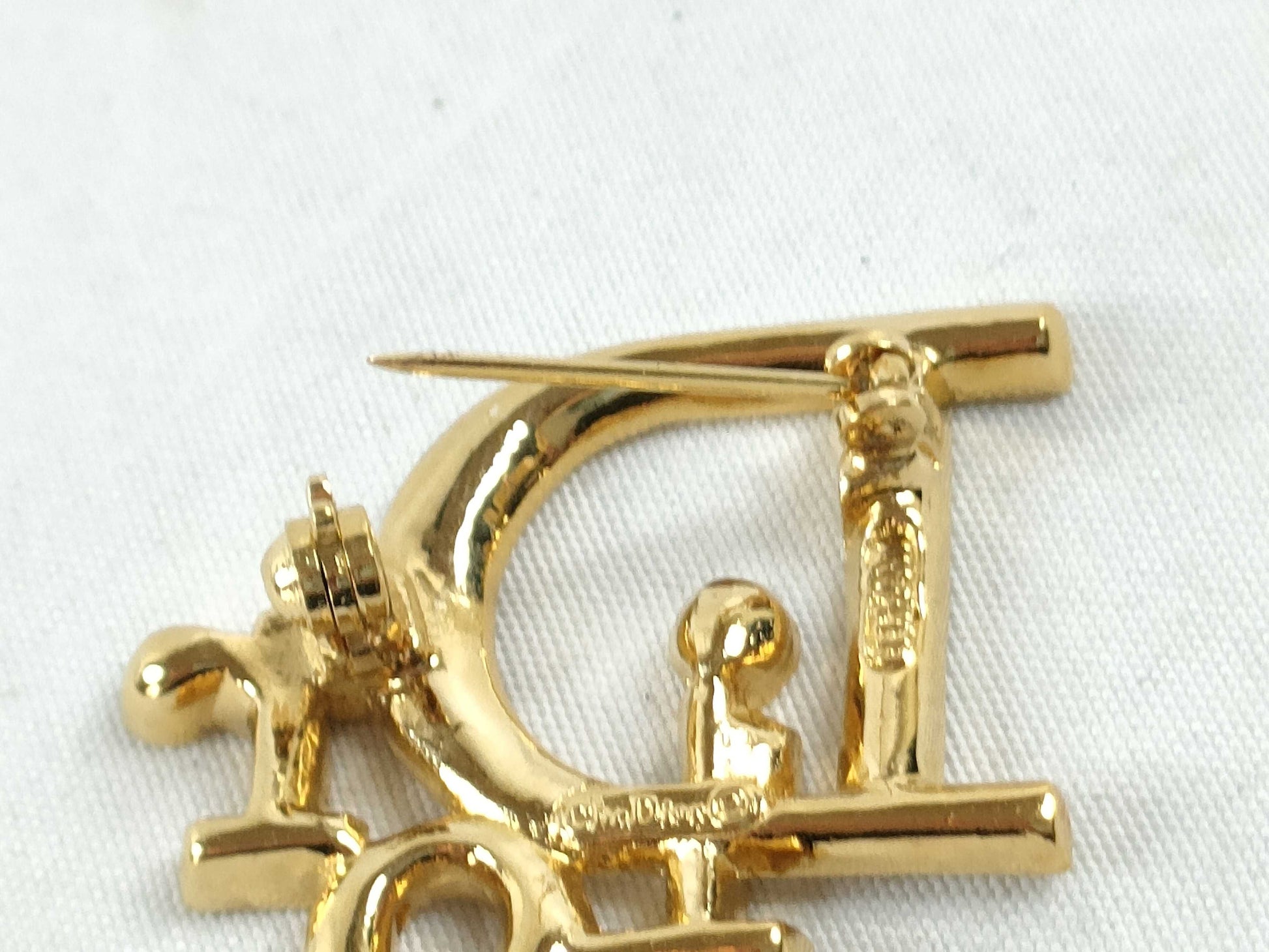 Dior Christian Dior Logo Brooch GP Gold Brooch