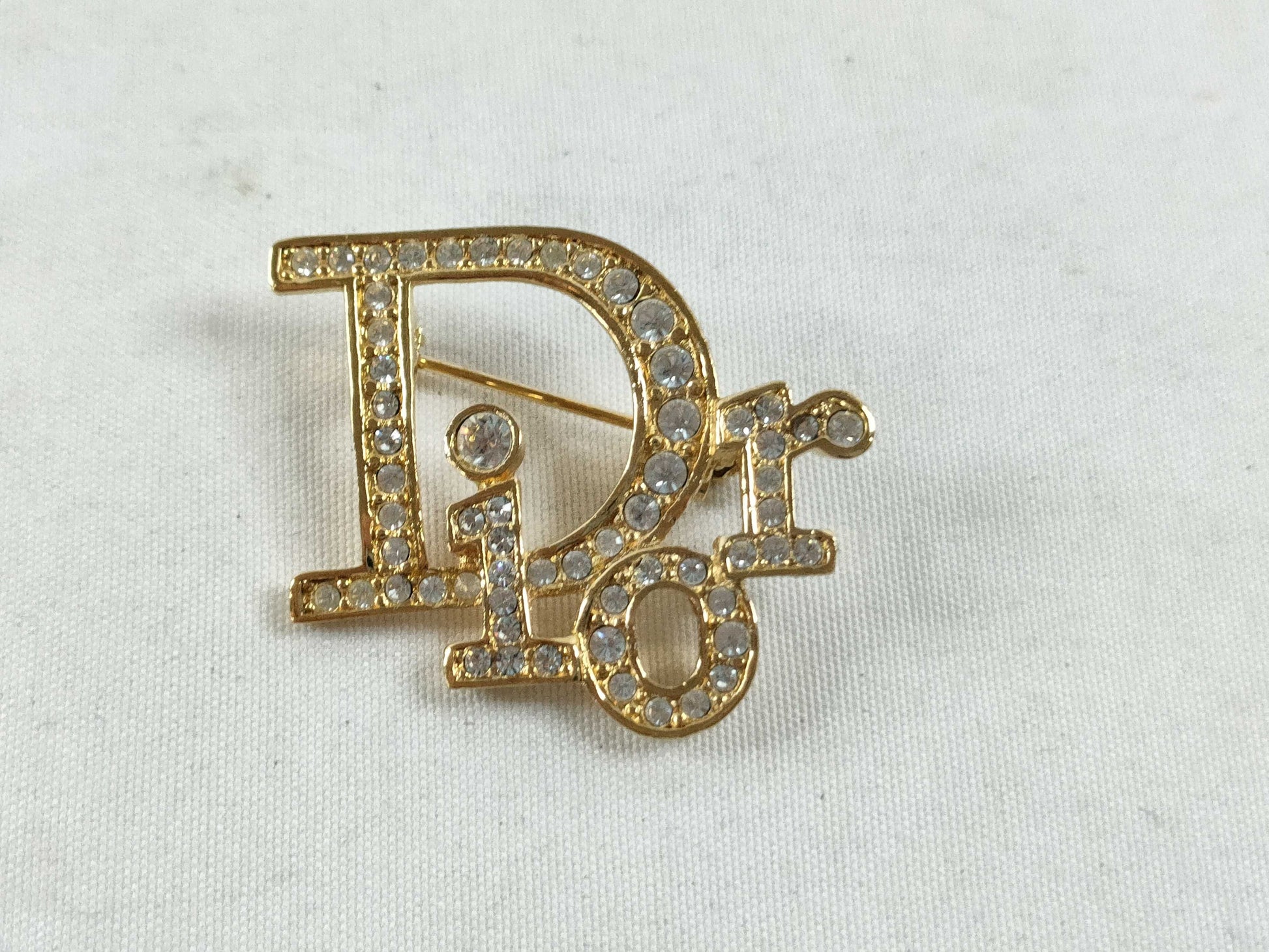 Dior Christian Dior Logo Brooch GP Gold Brooch