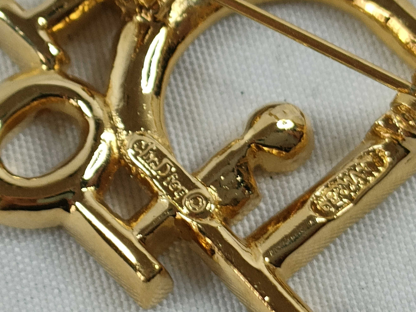 Dior Christian Dior Logo Brooch GP Gold Brooch