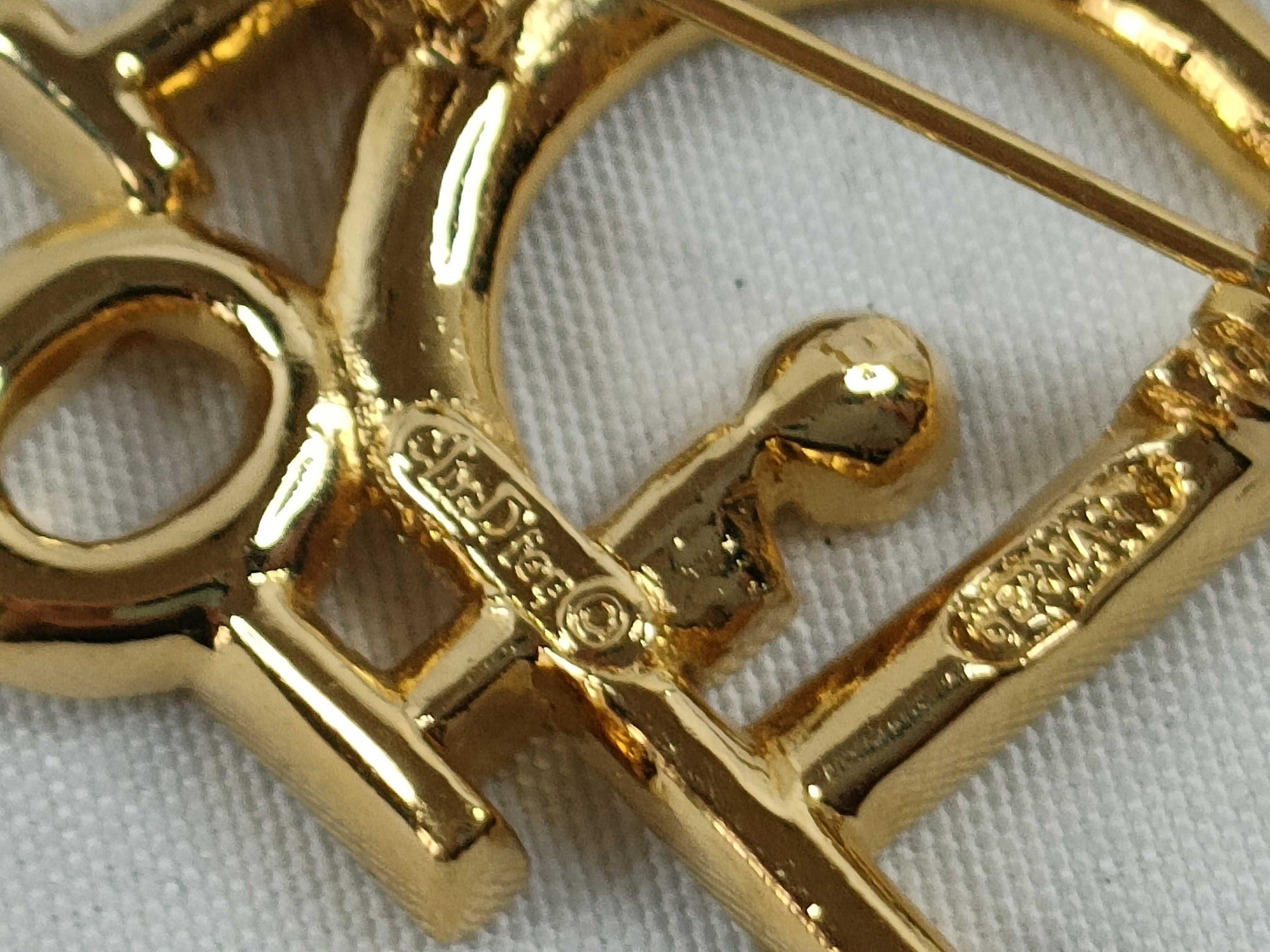 Dior Christian Dior Logo Brooch GP Gold Brooch