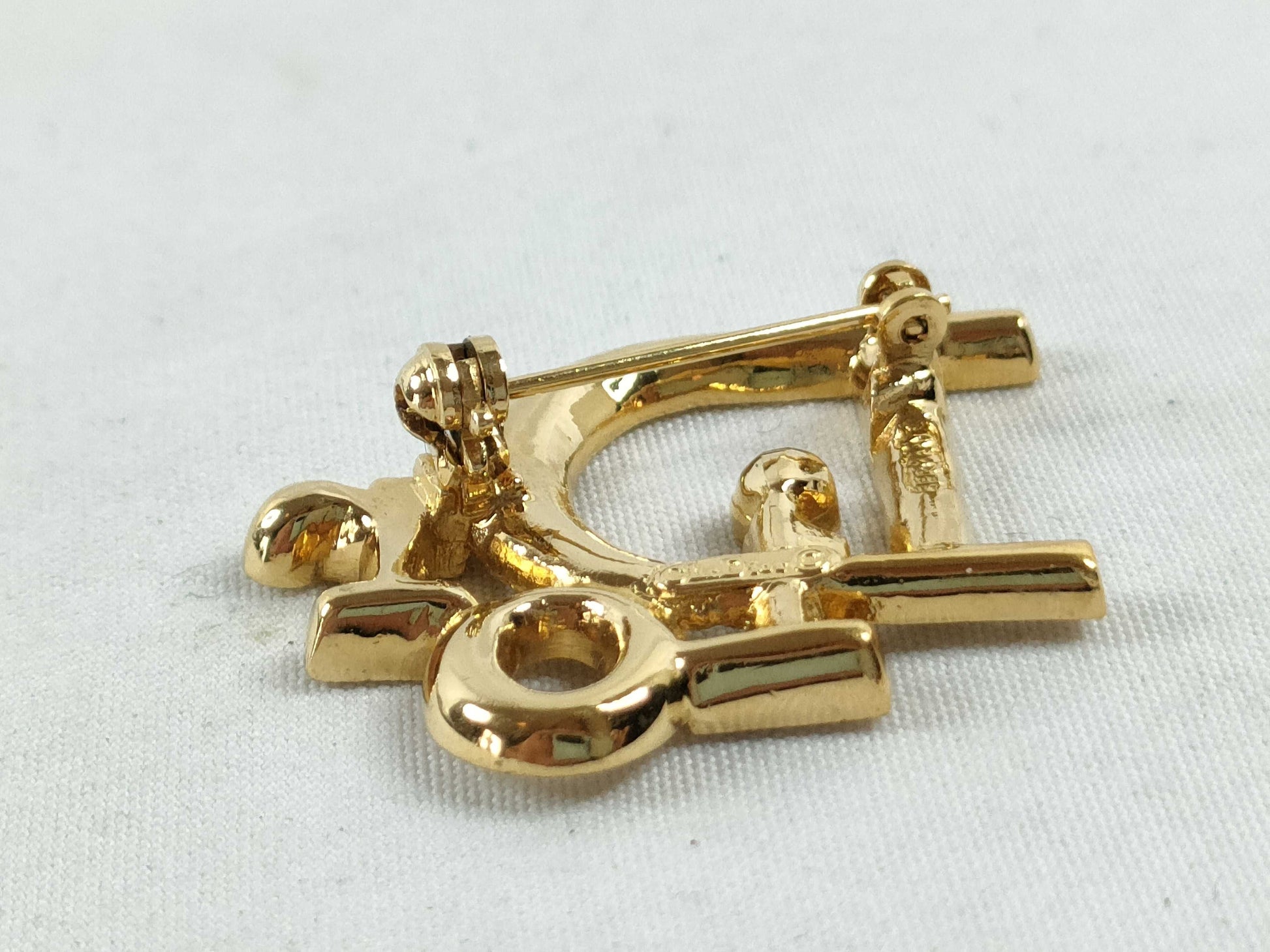 Dior Christian Dior Logo Brooch GP Gold Brooch