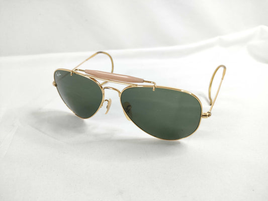  Ray-Ban Metal Sunglasses Gold x Black Sunglasses/Eyeglasses
