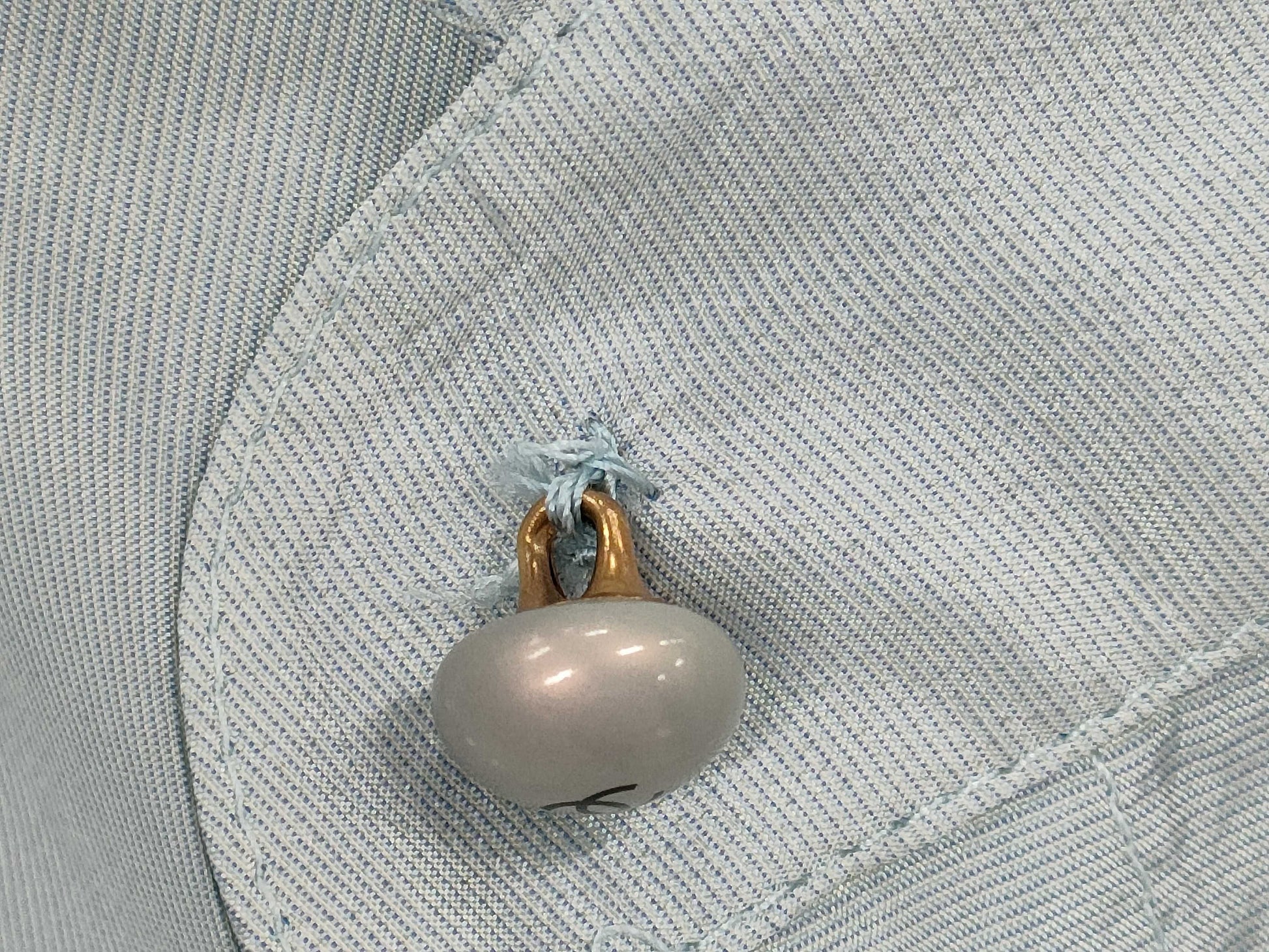 CHANEL Silk Shirt Blue Shirt