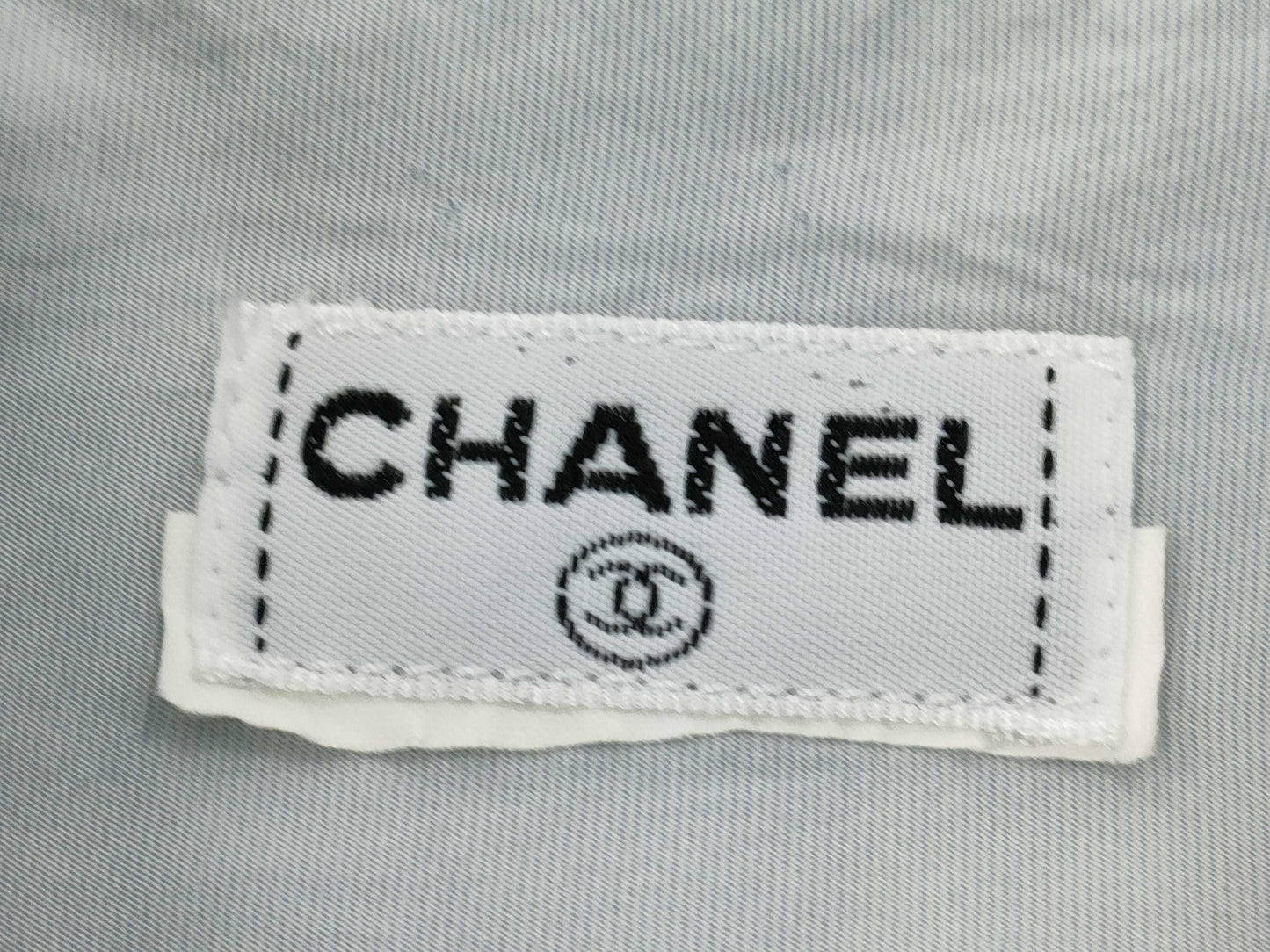 CHANEL Silk Shirt Blue Shirt