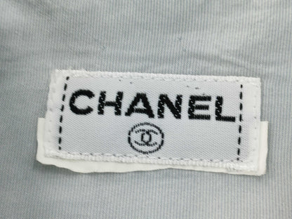 CHANEL Silk Shirt Blue Shirt