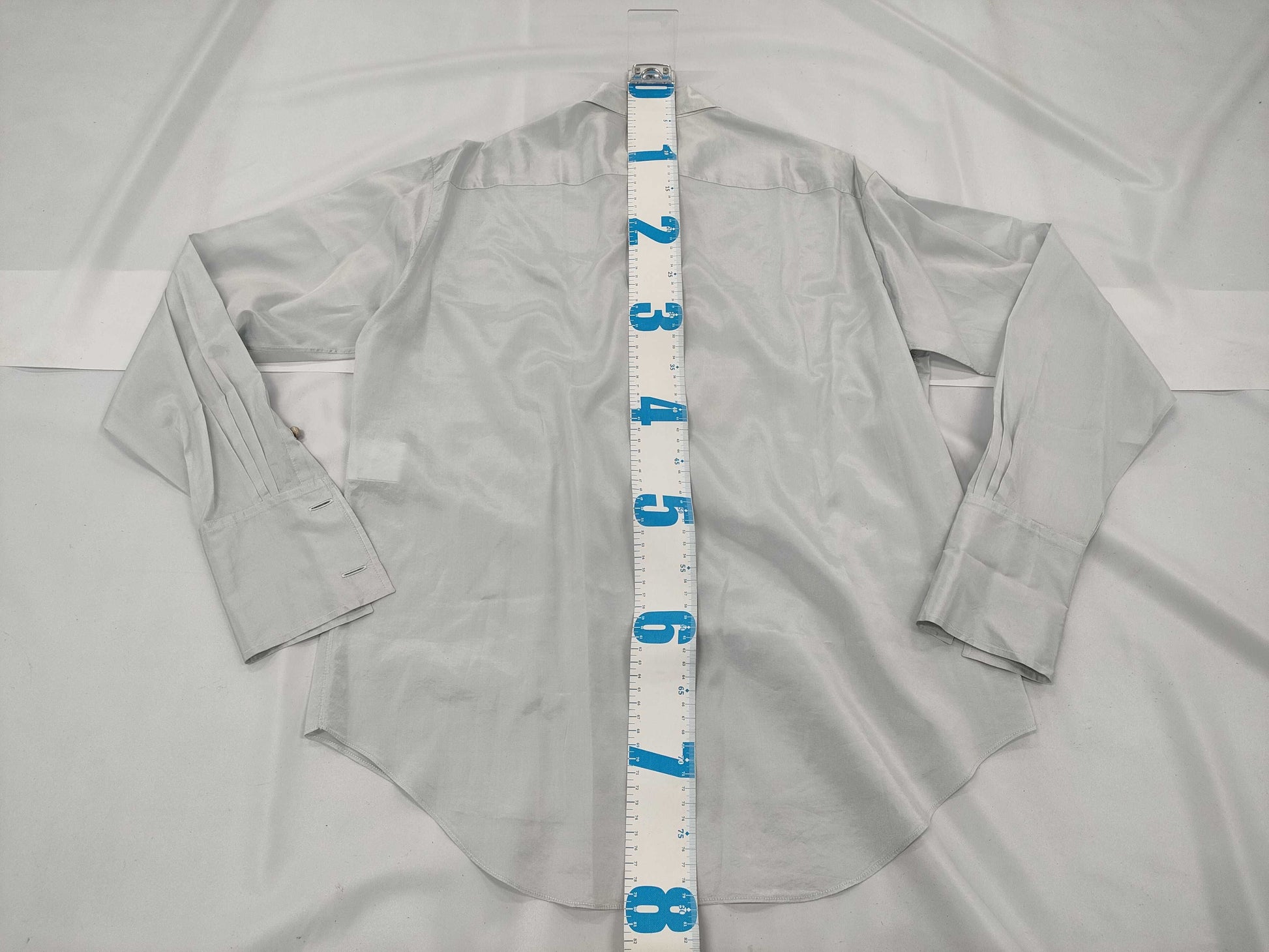 CHANEL Silk Shirt Blue Shirt