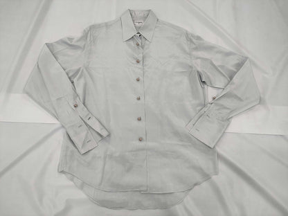 CHANEL Silk Shirt Blue Shirt