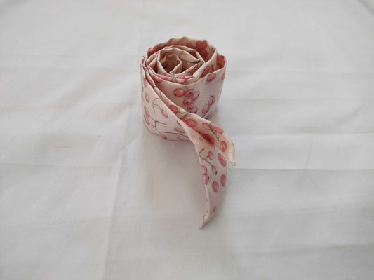 HERMES Twilly Hermes Twilly Fruit Motif Silk Scarf Pink Other Accessories