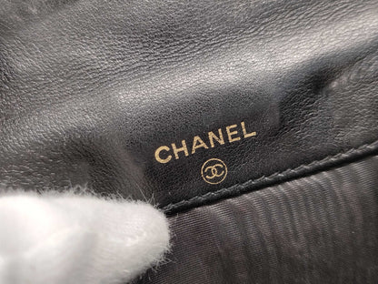 CHANEL Coco Mark Caviar Leather Bi-fold Wallet 4661566 Black Wallet