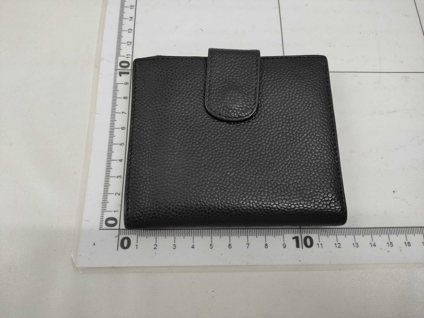 CHANEL Coco Mark Caviar Leather Bi-fold Wallet 4661566 Black Wallet