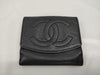 CHANEL Coco Mark Caviar Leather Bi-fold Wallet 4661566 Black Wallet
