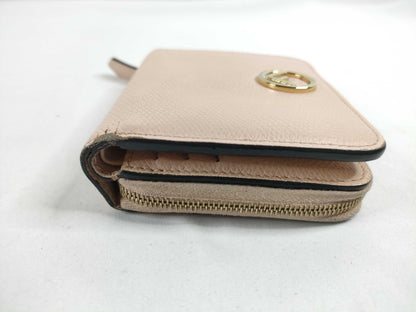 FENDI Leather Bifold Wallet 8M0407-A18B-199-3260 Pink Beige Wallet