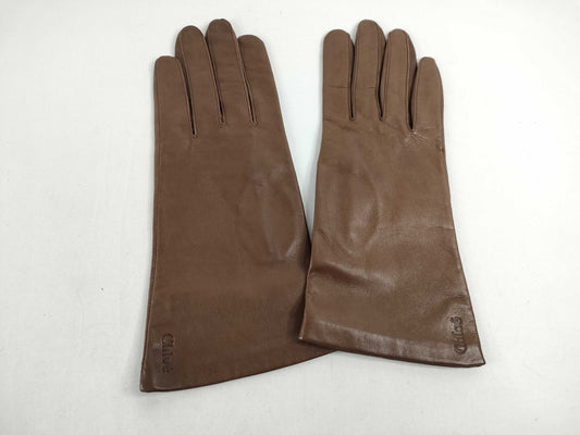 Chloe Leather Gloves Brown Other Accessories