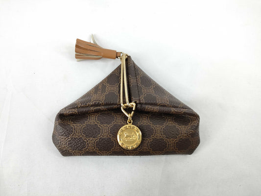 CELINE Macadam PVC Pouch M07 Brown Coin Case