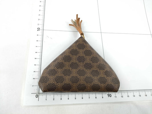 CELINE Macadam PVC Pouch M07 Brown Coin Case