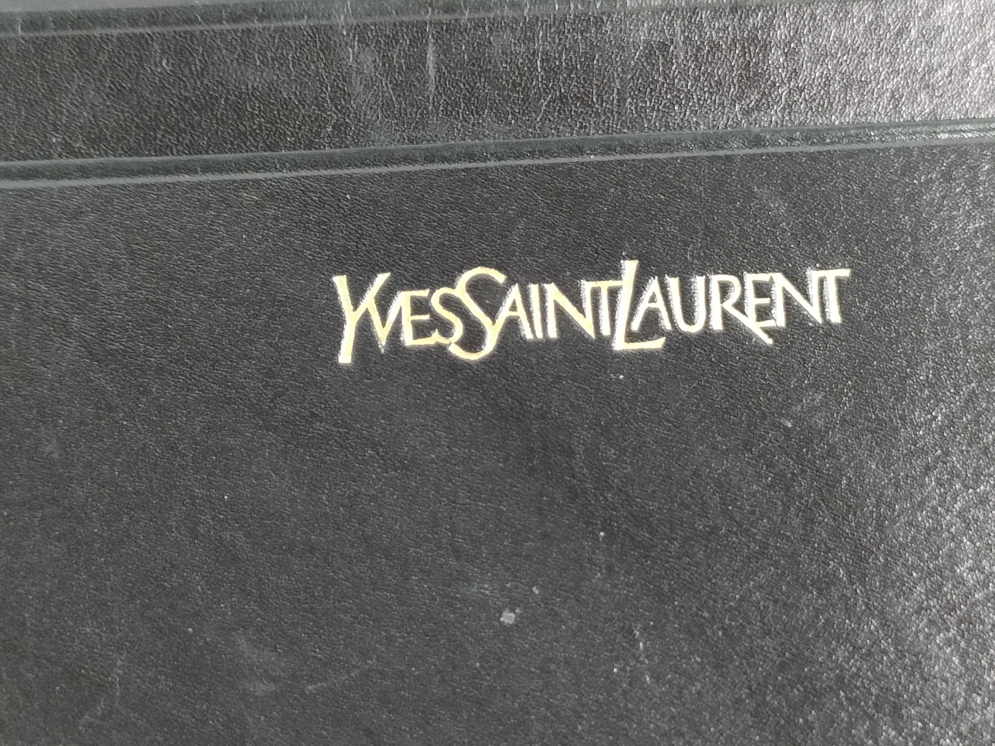 Yves Saint Laurent Leather Card Case, Black
