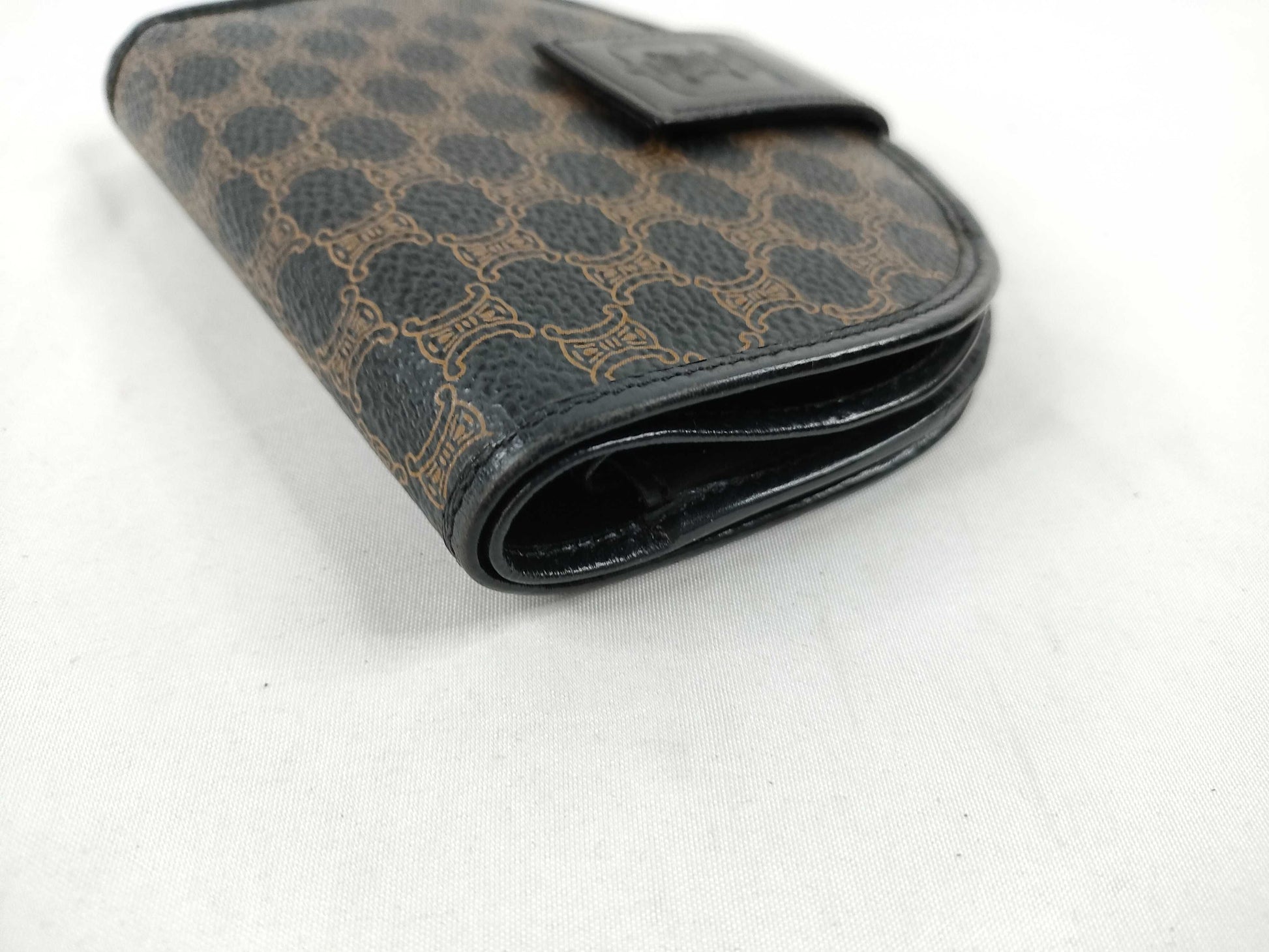 CELINE Macadam PVC Bifold Wallet M/96 Brown x Black Wallet