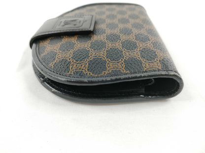 CELINE Macadam PVC Bifold Wallet M/96 Brown x Black Wallet