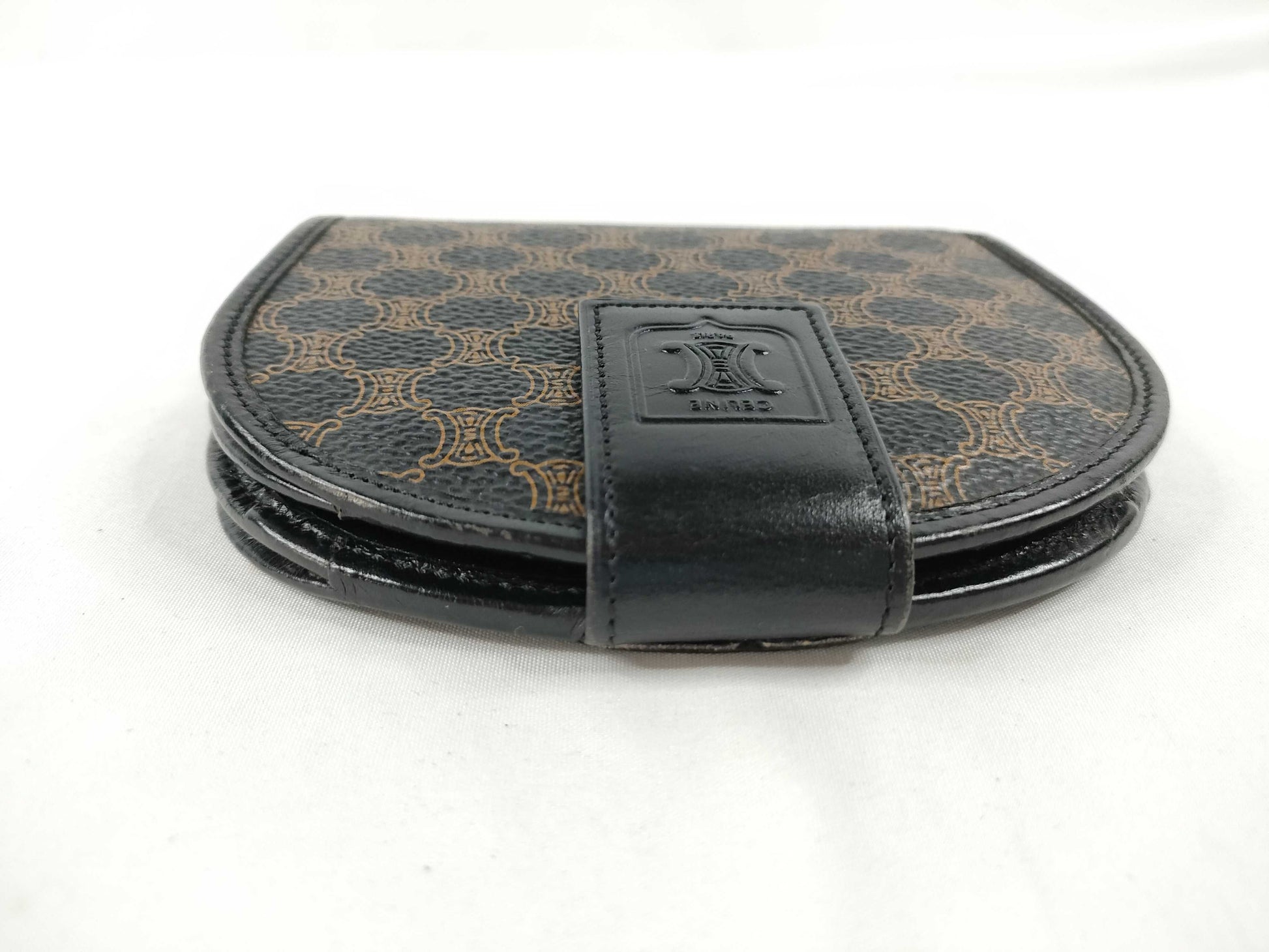 CELINE Macadam PVC Bifold Wallet M/96 Brown x Black Wallet