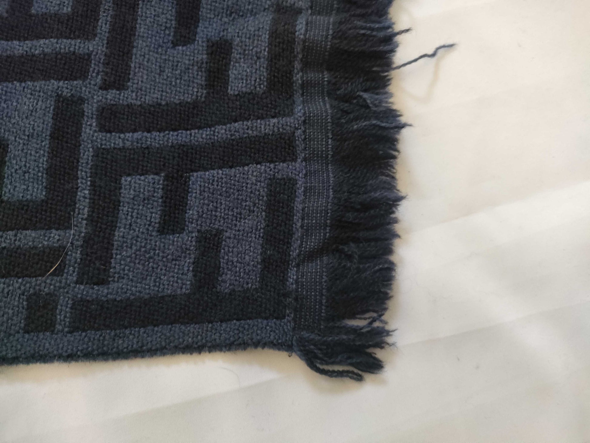 FENDI Zucca pattern Fendi Zucca wool scarf navy Other accessories