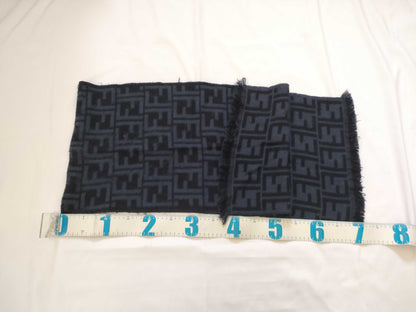 FENDI Zucca pattern Fendi Zucca wool scarf navy Other accessories