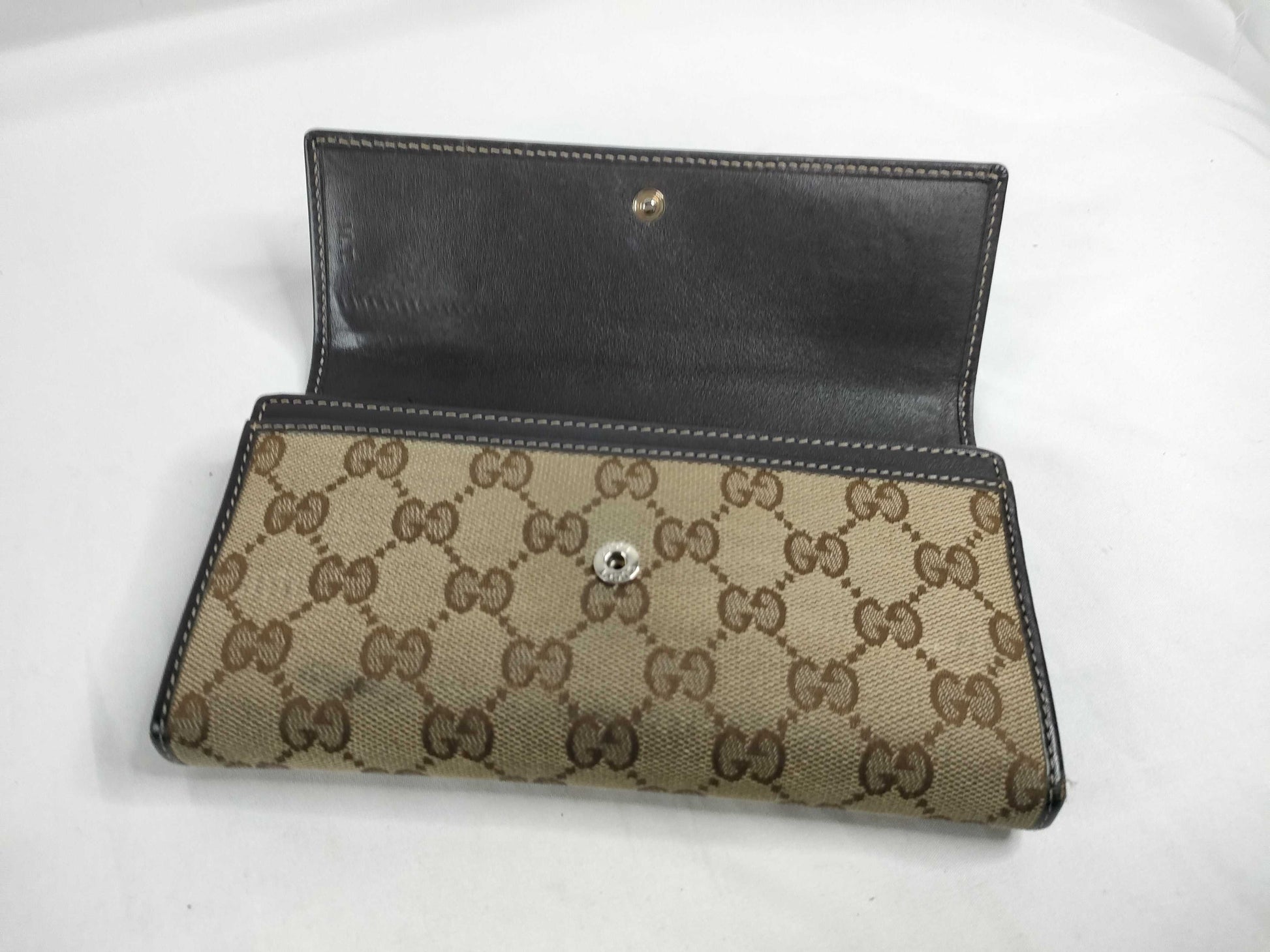 GUCCI GG Canvas Long Wallet 251861/476442 Brown Wallet