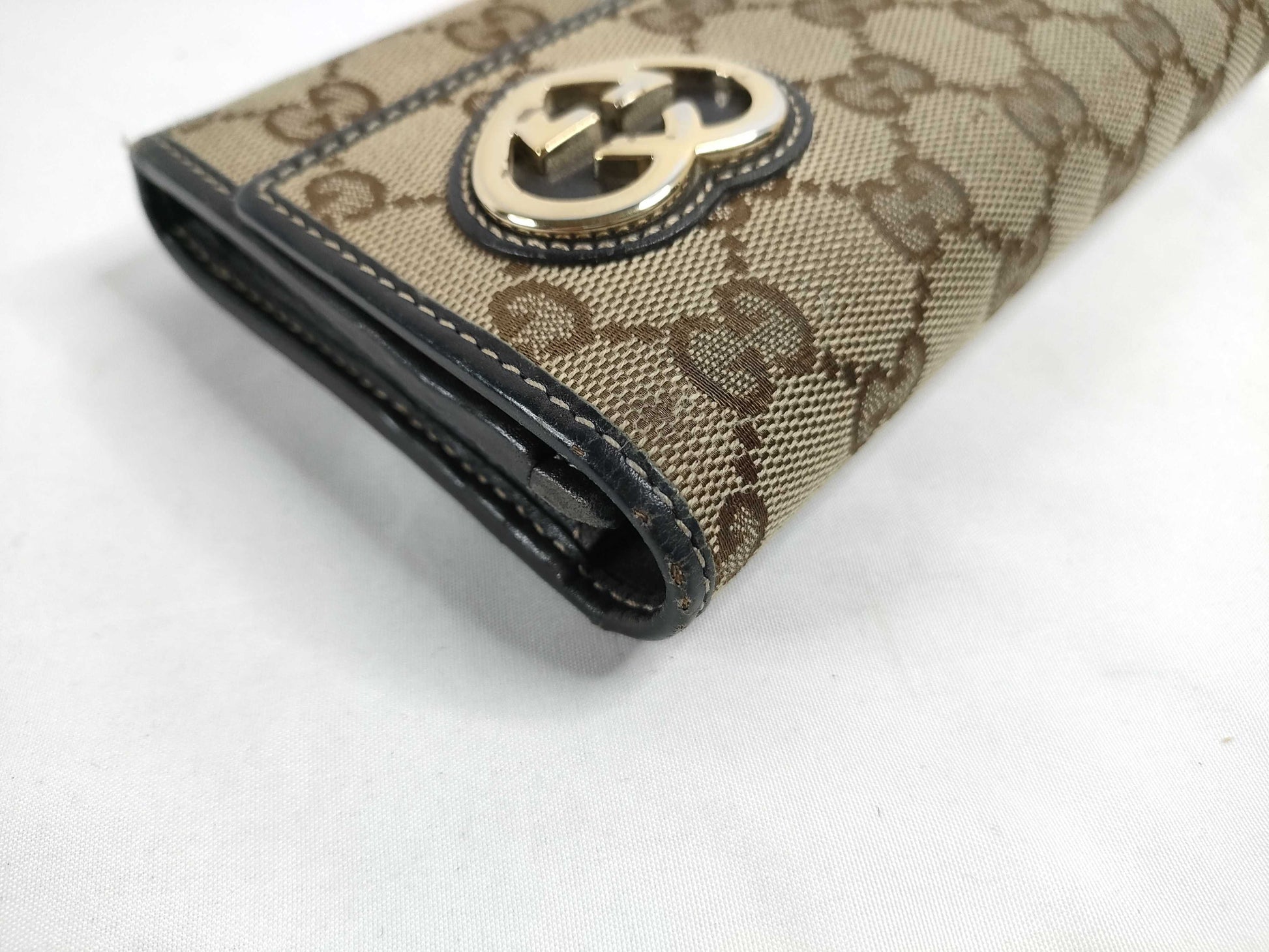GUCCI GG Canvas Long Wallet 251861/476442 Brown Wallet