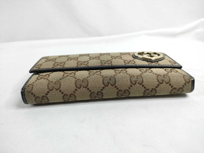GUCCI GG Canvas Long Wallet 251861/476442 Brown Wallet
