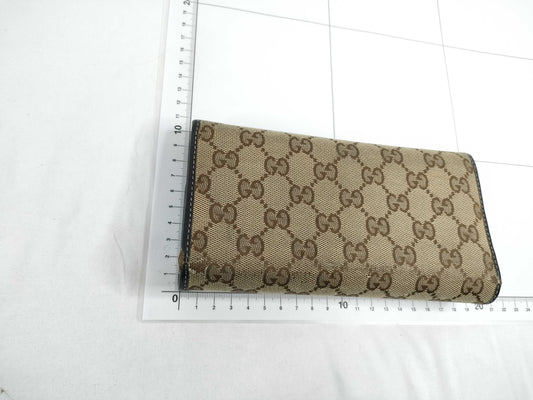 GUCCI GG Canvas Long Wallet 251861/476442 Brown Wallet
