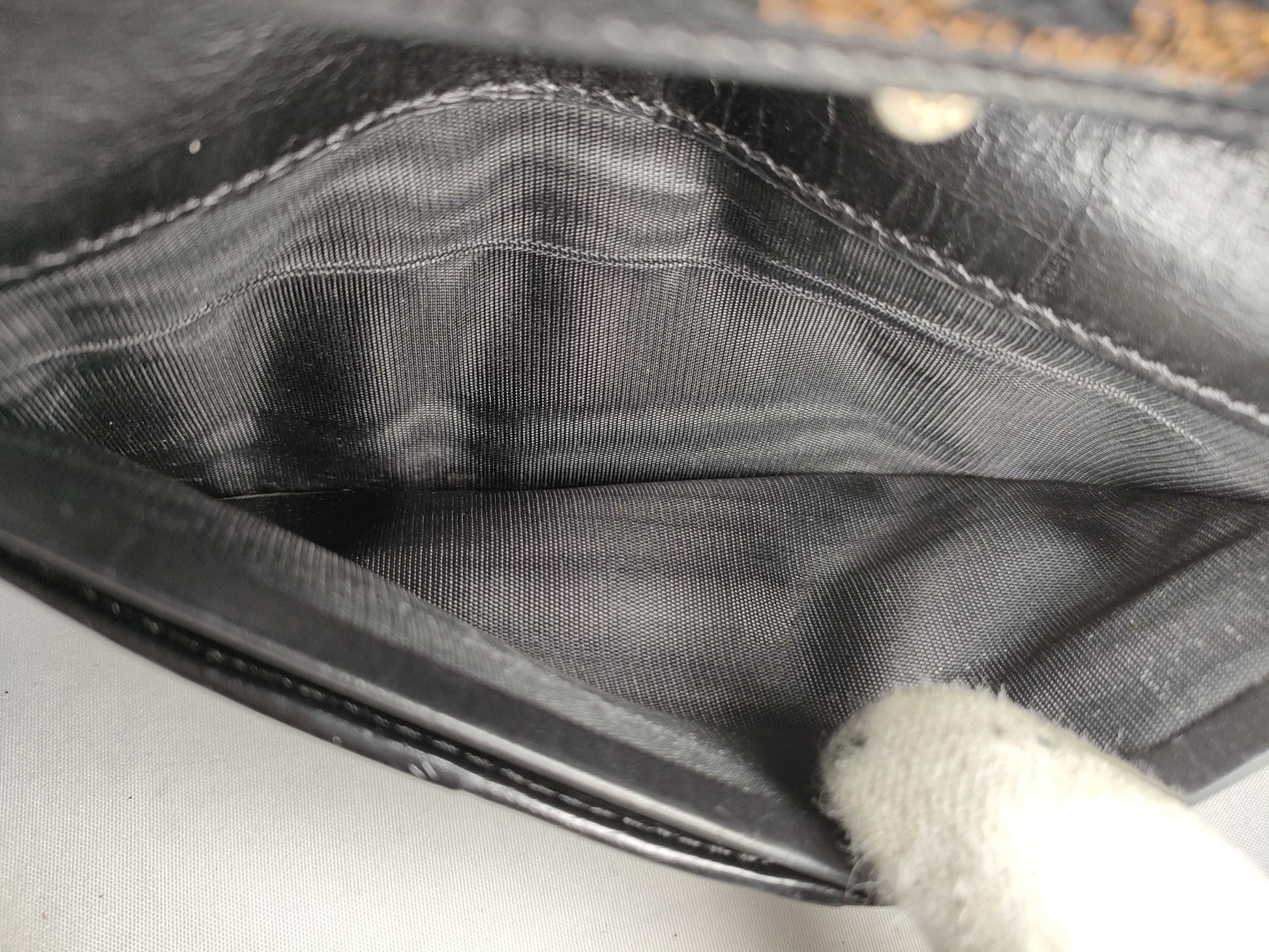CELINE Macadam PVC Long Wallet, Size M/96, Brown x Black