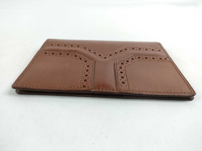 Yves Saint Laurent Leather Card Case, Brown, Card Case, Pass Case, Business Card Case