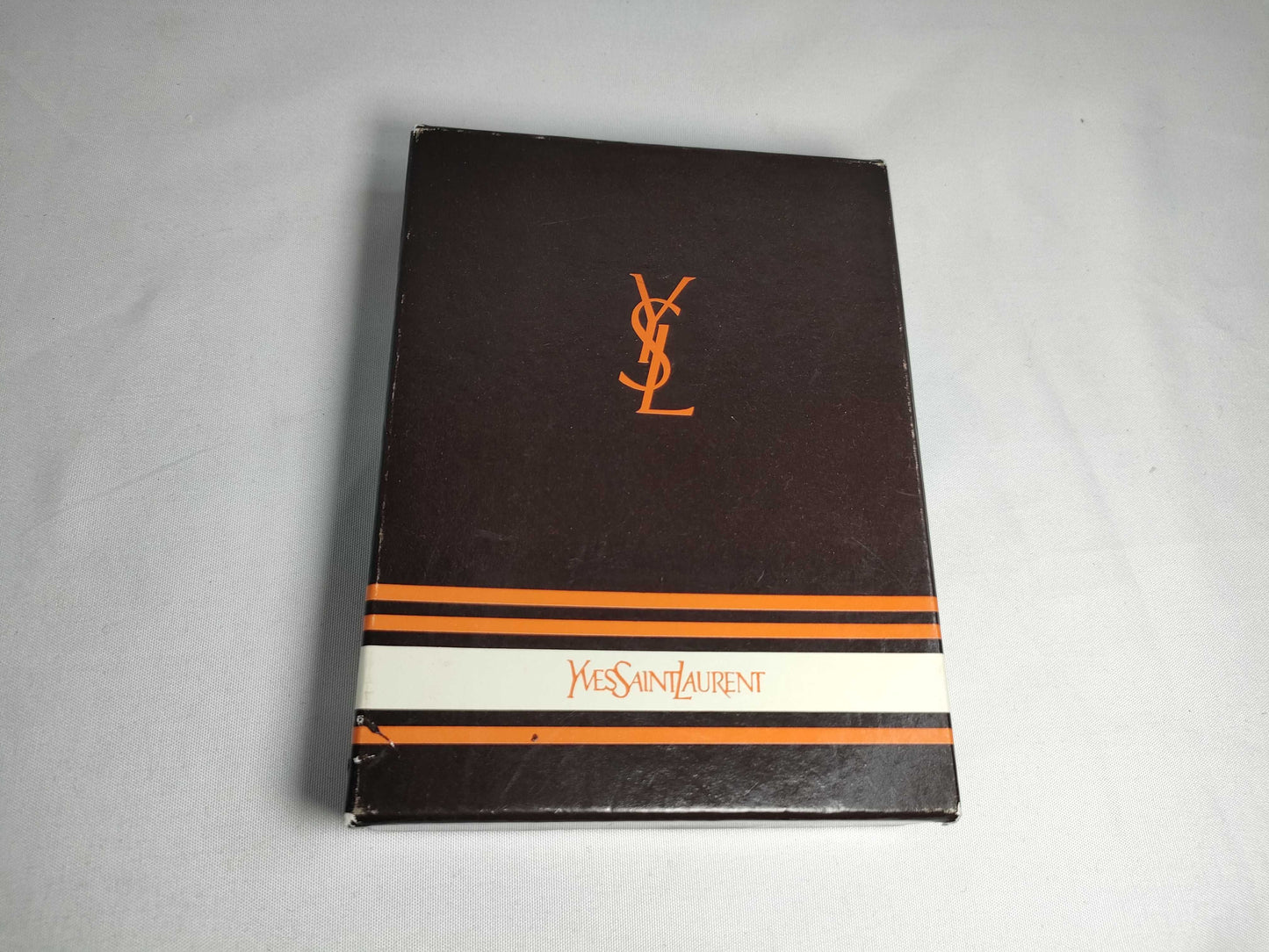 Yves Saint Laurent Leather Card Case, Brown, Card Case, Pass Case, Business Card Case