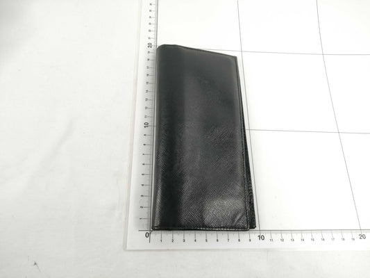 PRADA Saffiano Bi-fold Long Wallet 2M1264 Black Wallet