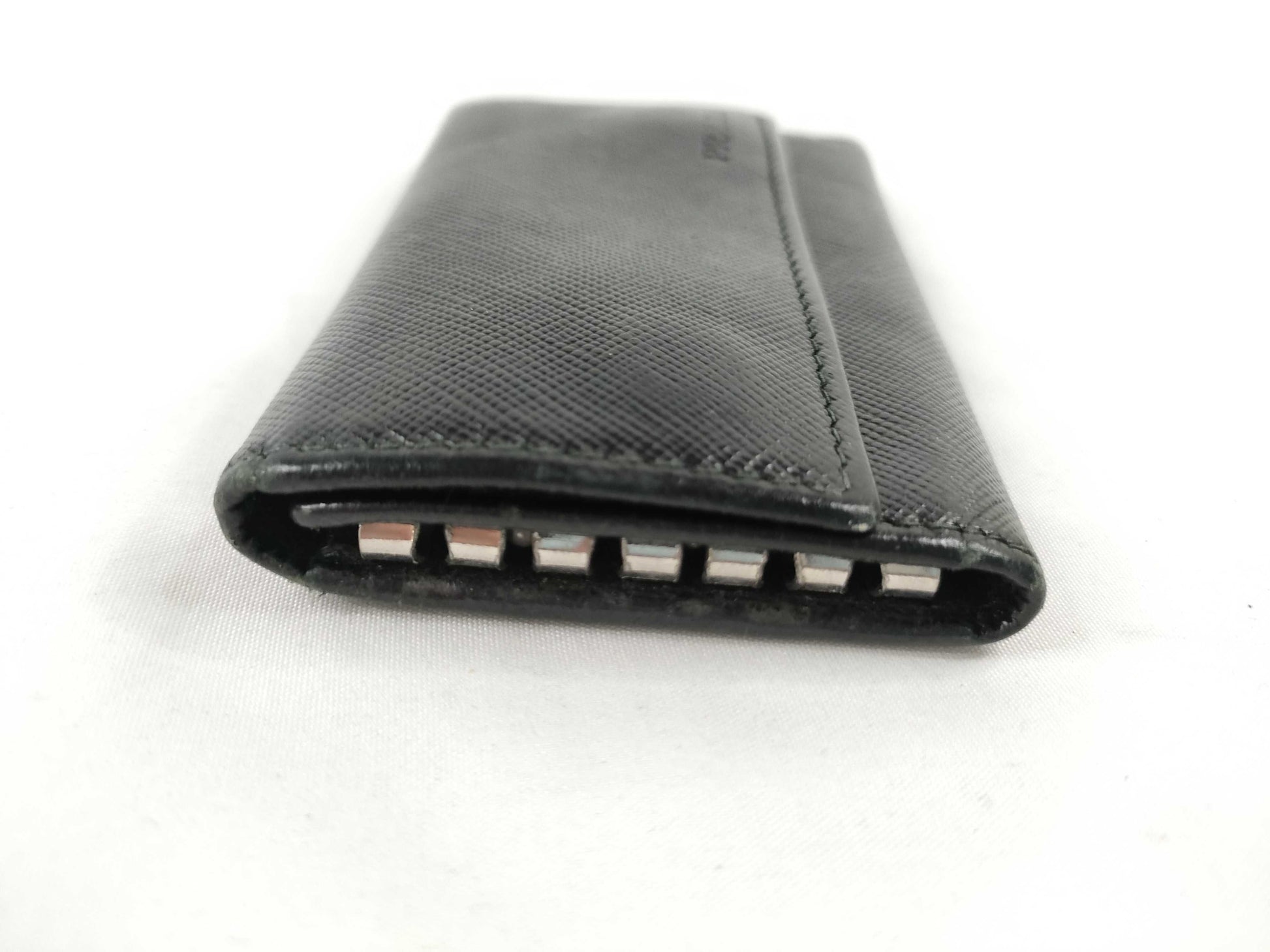 PRADA Saffiano 6-Key Case, Black, Key Case/Key Holder