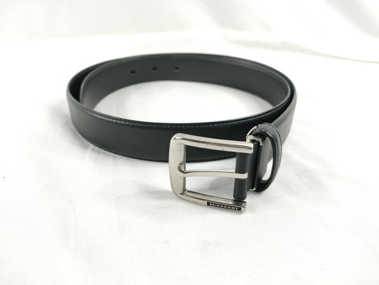 BURBERRY Leather Belt Black Belt