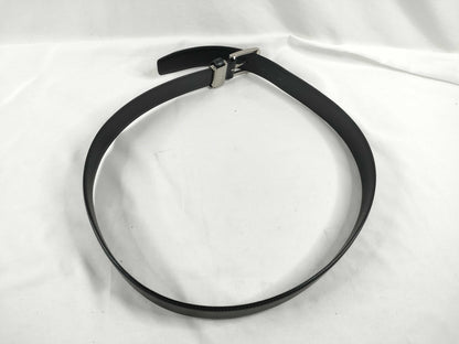 BURBERRY Leather Belt Black Belt