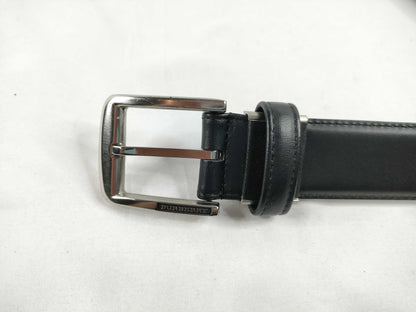 BURBERRY Leather Belt Black Belt